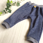シンプルなデニムニットのサルエルパンツ【90】