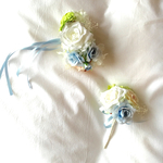 lavy0825さま専用  Baby blue* set :リストブーケ、ブートニアのセット