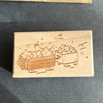星のトロッコ　木製スタンプ
