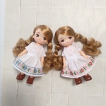 ミキちゃんマキちゃん　服セット　ワンピース（ピンク水色チロル）