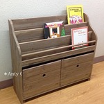 コロちゃん様オーダーメイド品　引き出し2杯付絵本棚（面出し3段+棚1段）幅90cm  完成品