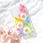 セール❤️送料無料♡全機種対応♡早発送♡レインボーの押し花スマホケース♡iPhone GALAXY Xperia Google pixel huawei oppo 