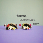 【受注制作】ハロウィン限定 ツギハギハリネズミ帽子🦔🖤