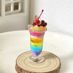 ミニチュア レインボー🌈クリームソーダ（チョコ）のチャーム or 片方ピアス