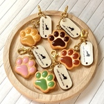 ミニチュアスイーツ　ぷっくり肉球クッキーチャーム＊ウッドタグ付