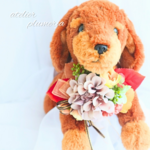 【一点もの】くすみカラーが秋らしいチョーカー　紅葉した葉っぱを添えて　夏 犬 猫 うさぎ ワンコ ネコ ウサギ