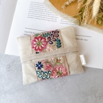 【インド刺繍リボン】ポケットティッシュ　ケース