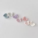 ♡特集掲載♡Mat crochet butterfly / 3.2cm ベビーヘアクリップ  キッズヘアクリップ　ギフト　髪飾り　夏祭り　浴衣　ひな祭り　誕生日　かぎ編み　くすみ　淡い