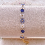 リニューアル✩推し活ブレスレット💙青(ゴールド)