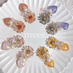 【全色在庫あり】candy♡ 《イヤリング/サージカルステンレス/ピアス/ピンク・ホワイト・イエロー・ブルー/推し活/メンカラ/大ぶり》