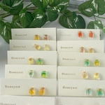 【片耳・アシンメトリー専用】　Honey pot（ハニーポット）　金属アレルギー対応蜂蜜　はちみつ　ハチミツアクセサリー　ピアス　イヤリング