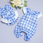 犬服　ペット服　ドッグウェア　ロンパース　チェック　夏服　チワワ　トイプードル　ヨーキー　マルチーズ　シーズー　ダックス　ポメラニアン