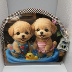 暑い日に水💦遊び〜トイプードルのポーチ❣️