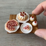 ミニチュア　チェリーケーキセット