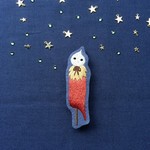 ハロウィンのカカシブローチ