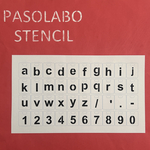 英数字★小文字（大）ステンシルシートカード36枚