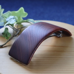 ★初作品-カーブの大きな紫檀のシンプルなバレッタ（シタンM1）アーチ長さ11.5cm