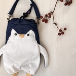 ベビーペンギン巾着バック　ブルーデニム