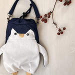 ベビーペンギン巾着バック　ブルーデニム