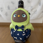 前ボタンスラックス（シマエナガ紺）