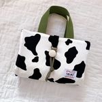 レビューブックカバー　受注生産🐮《大人気》うしさん（ホワイト×カーキ）看護師　管理栄養士　保健師　社会福祉士　その他のサイズもご相談ください♡