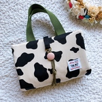 レビューブックカバー　受注生産🐮《大人気》うしさん（アイボリー×カーキ）看護師　管理栄養士　保健師　社会福祉士　その他のサイズもご相談ください♡