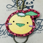 ゆずがっぱレザーキーホルダー　ご当地キャラクター　徳島県　8月1日21時より販売　　赤2