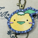 ゆずがっぱレザーキーホルダー　ご当地キャラクター　徳島県　8月1日21時より販売　　ラベンダー