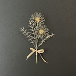 ミニガーベラのブーケ（シャンパンゴールド）　/    ワイヤーアート ワイヤークラフト ブーケ