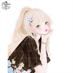 (NO.2)人物ステッカー 女の子ステッカー 人物シール　女の子シール オリジナルステッカー　コラージュ素材　手帳素材