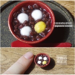 【ミニチュアフード】白玉ぜんざい★受注生産品★
