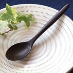 ★再販-縞黒檀のスプーン（シマコクタン02）長さ19.4cm