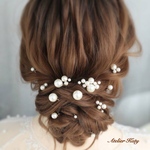 パールのヘアアクセサリー ヘアピン 12本セット ヘアアレンジ パールピン 髪飾り ウェディングアクセサリー ヘッドドレス 上品 結婚式 二次会 パーティー 入学式 卒業式