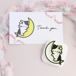 ねむねこお月さま 消しゴムはんこ