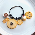 犬モチーフ　じゃらじゃらキーホルダー　バックチャーム　フェイクスイーツ
