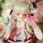 オビツ11サイズうさみみ花柄ドレスセット