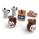 【coffee lover 編み針キャップ 】３個 or 6個 　シリコン　コーヒー