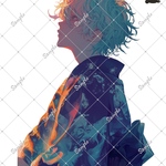 【S080】オリジナル人物ステッカー  オリジナル装飾ステッカー  