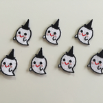 【ワッペン】ハロウィンB 　おばけ 小7枚セット★アイロン接着★きらりぼん