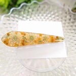 三角ミモザのヘアクリップ