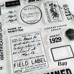 送料無料【B40コラージュ素材】海外シリコンスタンプ　レター　英字　ジャンクジャーナル　ヴィンテージ 