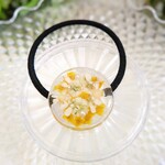 花束ミモザのヘアゴム