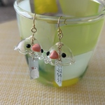 【受注販売】文鳥風鈴のピアス/イヤリング【受け付け8/8まで】