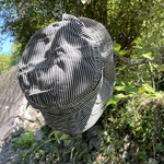 ヒッコリーストライプ リメイクデニムアウトドアハットhat-0007