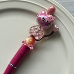 ねこのカスタムボールペン(ピンク)