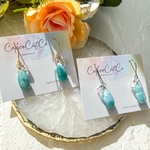 【一点物･再販不可】 ハーキマーダイヤモンド ラリマー ピアス イヤリング イヤーカフ シルバーのみ