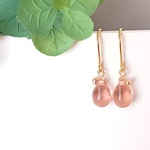 しずくのピアス（ローズ）