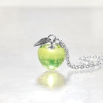 Green APPLE ひとつぶりんごネックレス シルバーVer.