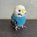 【受注制作】動物ぽんぽん　ぽんぽん　セキセイインコ　ブルー　インコグッズ　インコ　ぬいぐるみ　小鳥