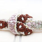 小桜組 「ホトトギス」 織部色（深緑）〜淡藤色〜藤色〜檜皮色（赤茶色）のグラデーション   ×   生成り＋八千代金糸